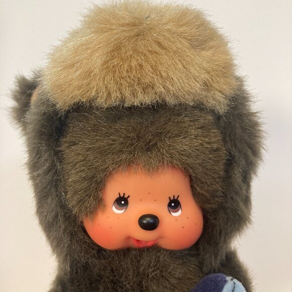 Monchhichi Brown Bear Hokkaido Fish Sekiguchi Doll Toy Plush Japanese Monkey - Picture 10 of 11